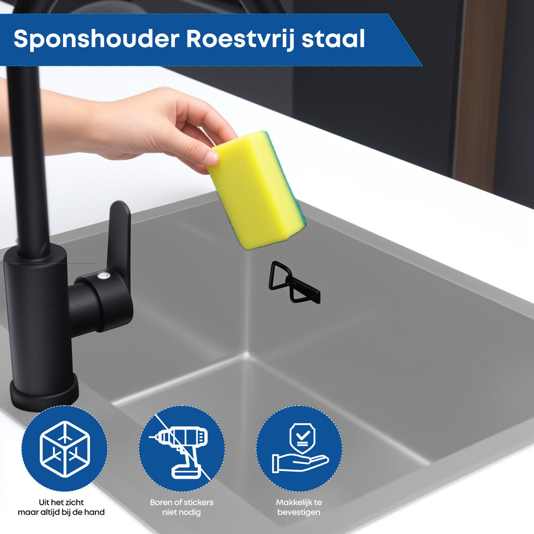 Sponshouder Magnetisch Zwart