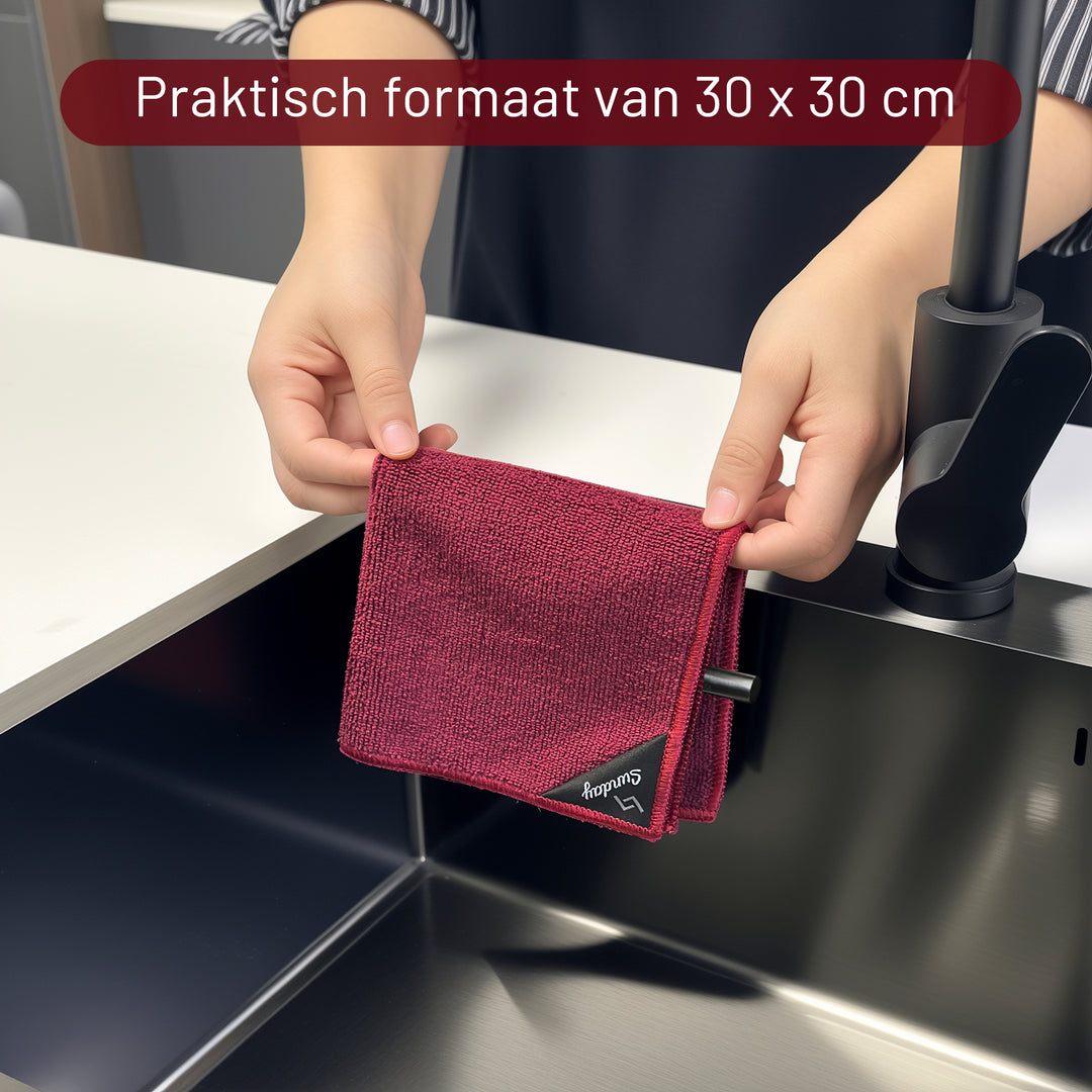 Microvezeldoekjes 7 stuks Rood