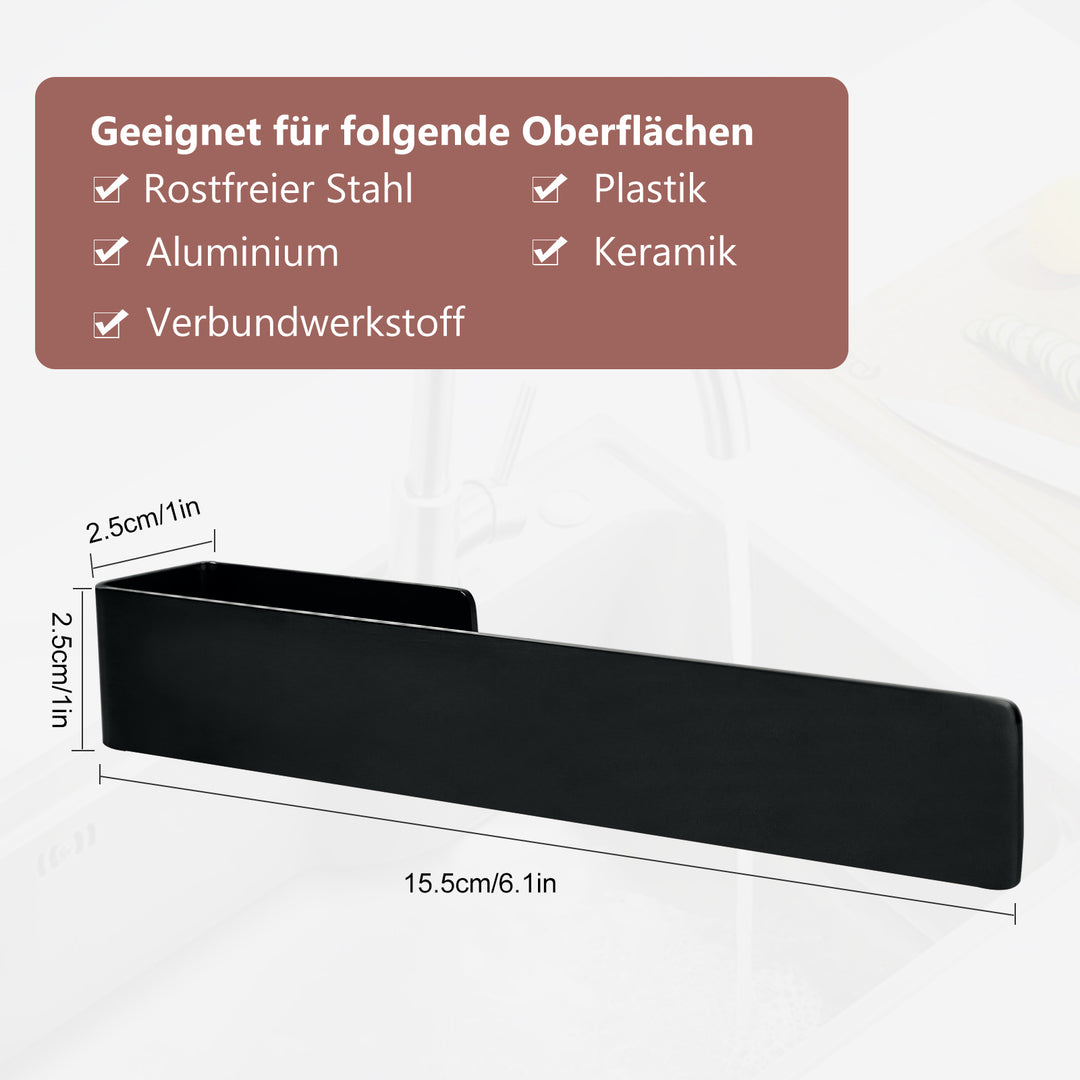 Spültuchhalter aus Edelstahl – Starker Klebestreifen – Schwartz