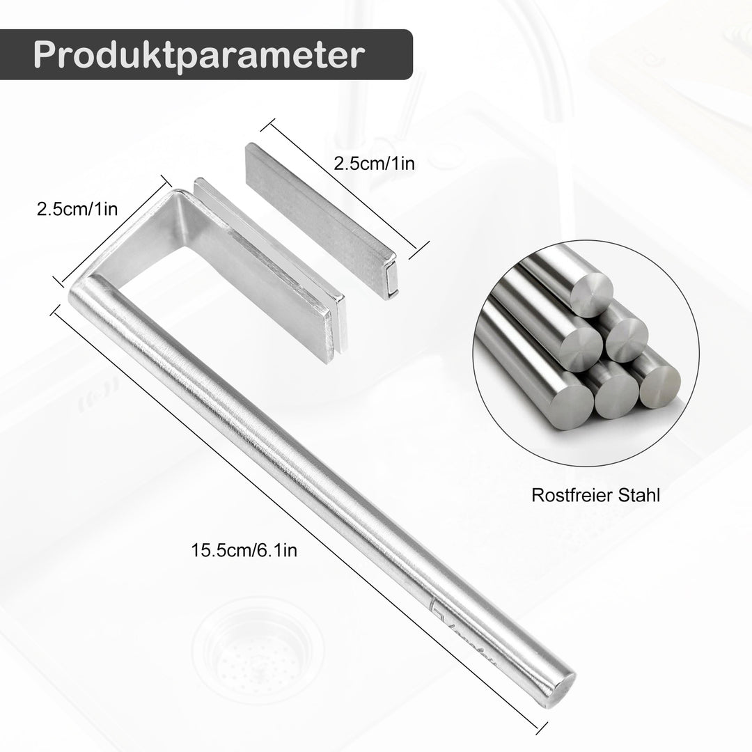 Magnetischer Spültuchhalter für Spülbecken Edelstahl Silber