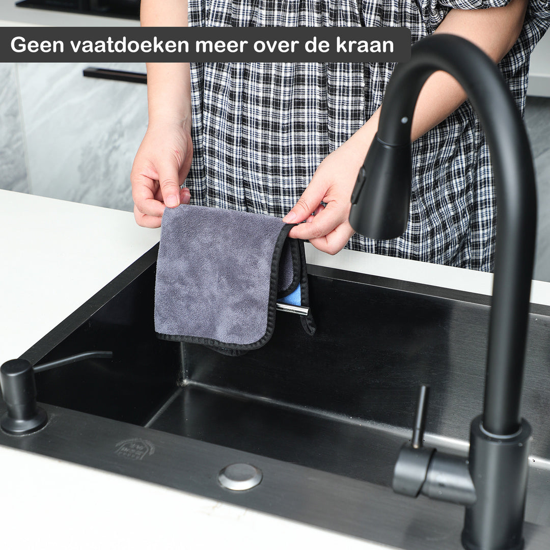 Vaatdoekhouder Magnetisch RVS - Zilver